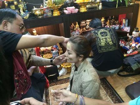 Ajahn Thep blessing at Siam Amulets