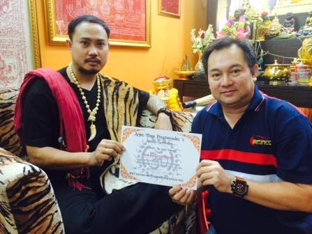 Ajahn Thep with Anthony Tang Siam Amulets