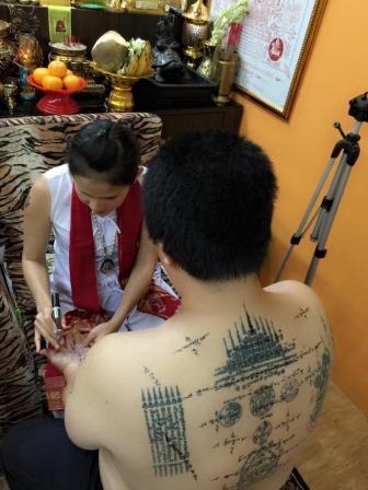 Ajahn Thep blessing at Siam