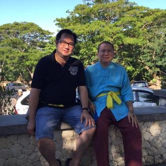 Ajahn Subin with Anthony Tang in Bali