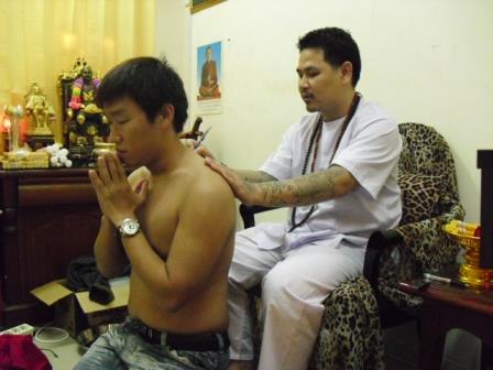 Ajahn Ves blessing at Siam Amulets