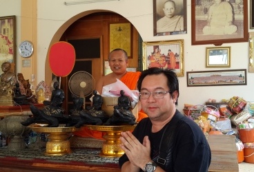 Luang Phor Saichon with Anthony Tang