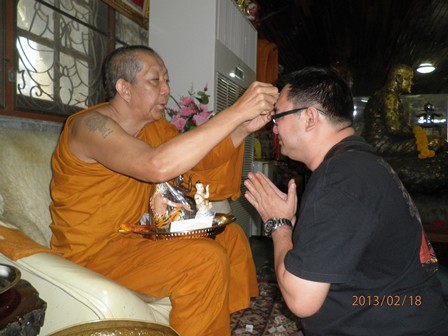 Luang Phor Samang with Anthony Siam