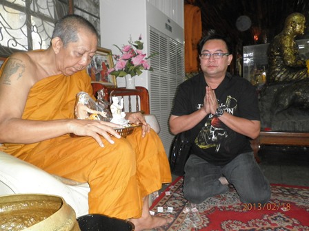 Luang Phor Samang with Anthony Siam