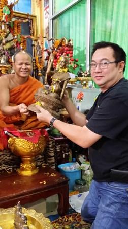 Luang Phor Sri Thepudon with Anthony Tang
